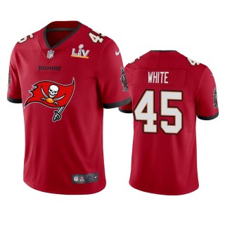 Tampa Bay Buccaneers Devin White Red Super Bowl LV Champions Primary Logo Jersey
