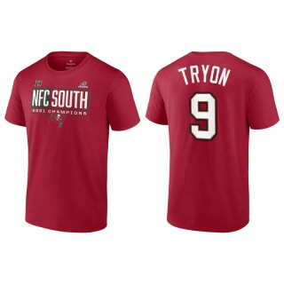 Men's Buccaneers Joe Tryon Red 2021 NFC South Division Champions Blocked Favorite T-Shirt