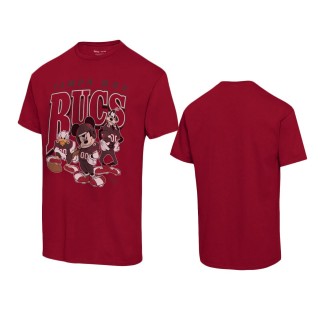 Tampa Bay Buccaneers Red Disney Mickey Huddle T-Shirt