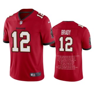 Tampa Bay Buccaneers Tom Brady Red Career Highlight Limited Edition Jersey
