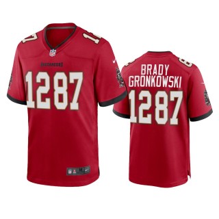 Tampa Bay Buccaneers Tom Brady Rob Gronkowski Red CP Player Jersey