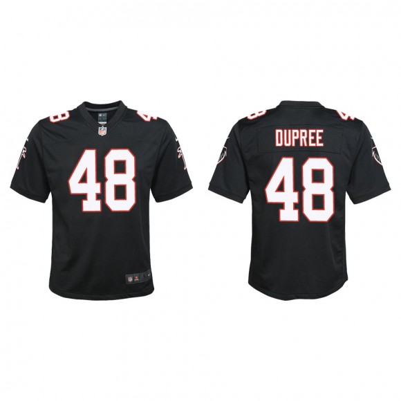 Youth Falcons Bud Dupree Black Throwback Game Jersey