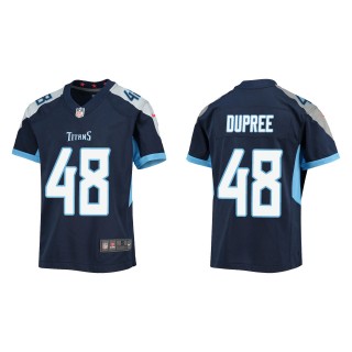 Bud Dupree Youth Tennessee Titans Navy Game Jersey