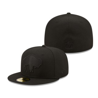 Buffalo Bills Black on Black Alternate Logo 59FIFTY Fitted Hat