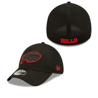 Men's Buffalo Bills Black Team Neo 39THIRTY Flex Hat