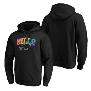 Men's Buffalo Bills NFL Pro Line by Fanatics Branded Black Team Pride Logo Pullover Hoodie