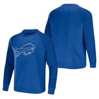 Men's Buffalo Bills NFL x Darius Rucker Collection by Fanatics Royal Raglan Fleece Pullover Sweatshirt