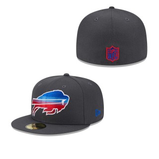 Men's Buffalo Bills Graphite Color Dim 59FIFTY Fitted Hat