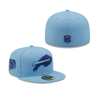 Men's Buffalo Bills Light Blue 50 Years The Pastels 59FIFTY Fitted Hat