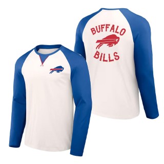 Buffalo Bills NFL x Darius Rucker Collection Cream Royal Long Sleeve Raglan T-Shirt