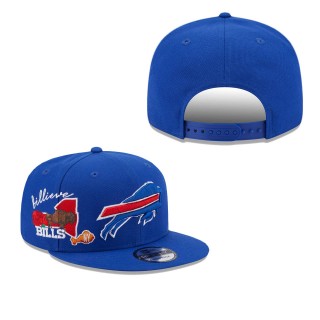 Men's Buffalo Bills Royal Icon 9FIFTY Snapback Hat