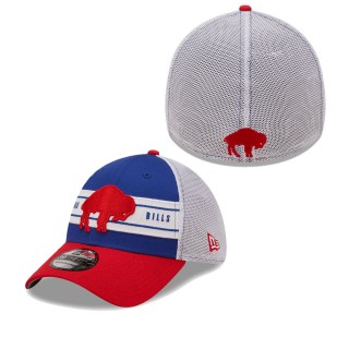Men's Buffalo Bills Royal Red Team Banded 39THIRTY Flex Hat