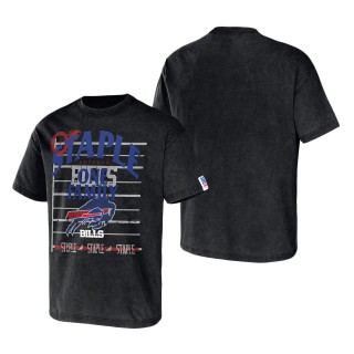 Men's Buffalo Bills NFL x Staple Black Throwback Vintage Wash T-Shirt