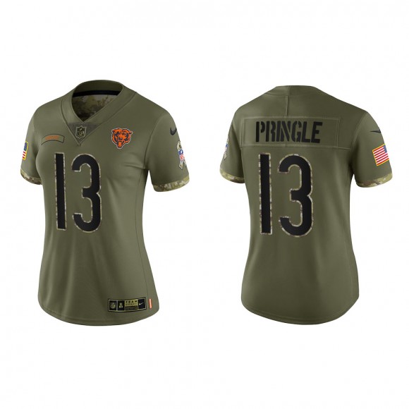 Byron Pringle Women's Chicago Bears Olive 2022 Salute To Service Limited Jersey