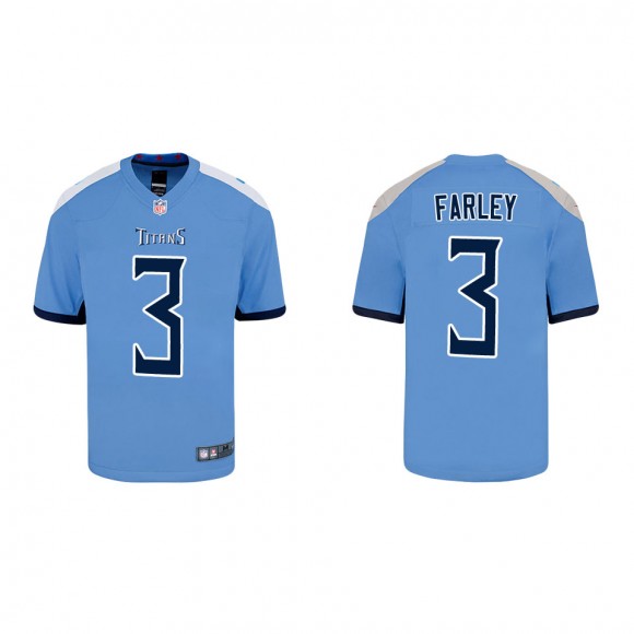 Caleb Farley Youth Tennessee Titans Light Blue Game Jersey
