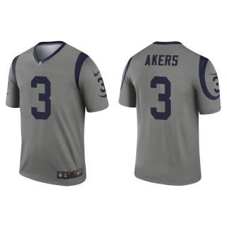 Men's Los Angeles Rams Cam Akers Gray Inverted Legend Jersey