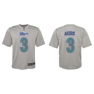 Cam Akers Youth Los Angeles Rams Gray Atmosphere Game Jersey