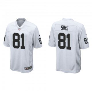 Cam Sims White Game Jersey