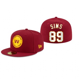 Washington Football Team Cam Sims Red Omaha 59FIFTY Fitted Hat