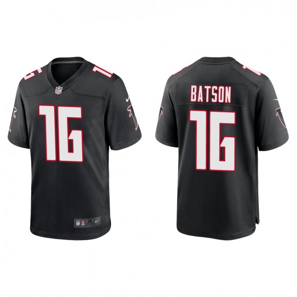 Men's Atlanta Falcons Cameron Batson Black Throwback Game Jersey