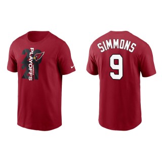 Men's Cardinals Isaiah Simmons Cardinal 2021 NFL Playoffs T-Shirt