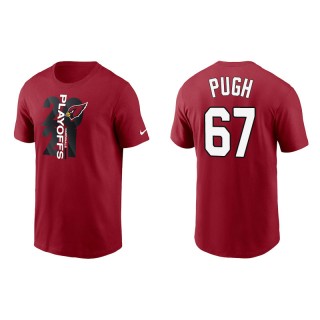 Men's Cardinals Justin Pugh Cardinal 2021 NFL Playoffs T-Shirt
