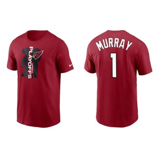 Men's Cardinals Kyler Murray Cardinal 2021 NFL Playoffs T-Shirt