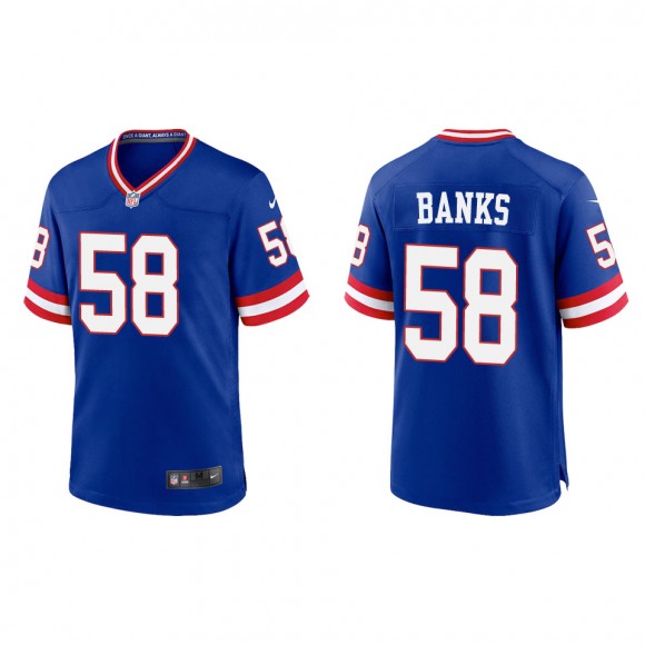 Carl Banks Men's New York Giants Royal Classic Game Jersey