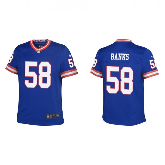 Carl Banks Youth New York Giants Royal Classic Game Jersey
