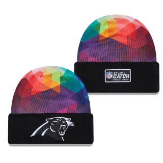 Carolina Panthers Black 2023 NFL Crucial Catch Cuffed Knit Hat
