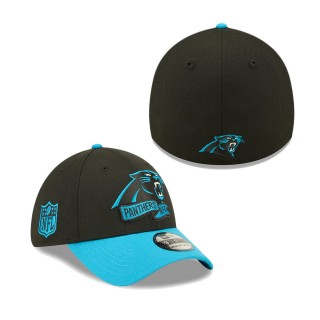 Men's Carolina Panthers Black SEC 2022 Sideline 39THIRTY Flex Hat