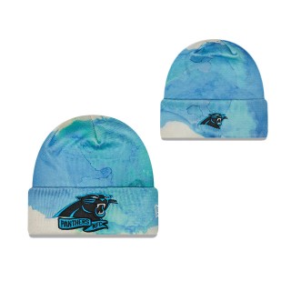 Men's Carolina Panthers Blue 2022 Sideline Ink Dye Cuffed Knit Hat