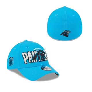 Men's Carolina Panthers Blue 2023 NFL Draft 39THIRTY Flex Hat