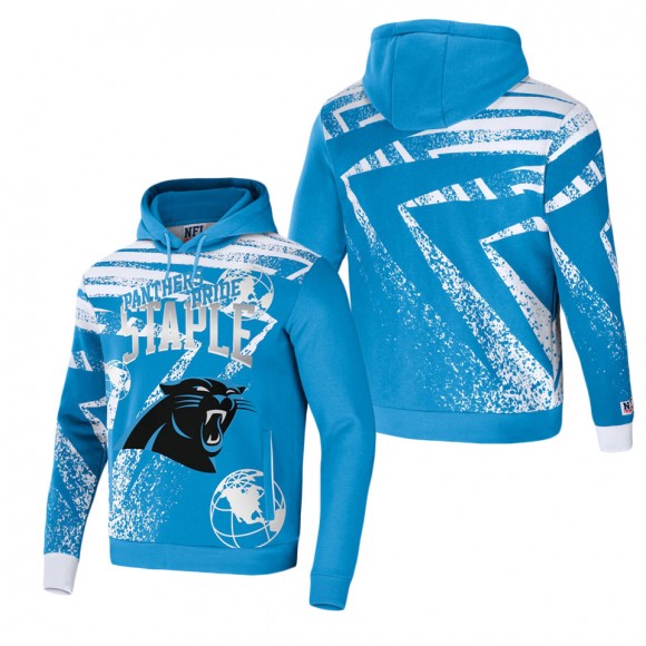 Men's Carolina Panthers NFL x Staple Blue All Over Print Pullover Hoodie