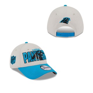 Men's Carolina Panthers Stone Blue 2023 NFL Draft 9FORTY Adjustable Hat