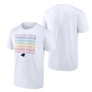 Men's Carolina Panthers Fanatics Branded White City Pride T-Shirt