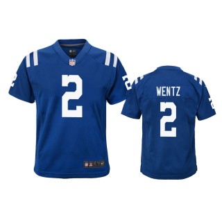 Indianapolis Colts Carson Wentz Royal Color Rush Game Jersey