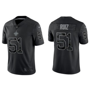 Cesar Ruiz New Orleans Saints Black Reflective Limited Jersey