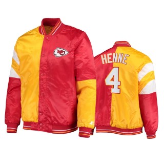 Chiefs Chad Henne Red Yellow Split Jacket