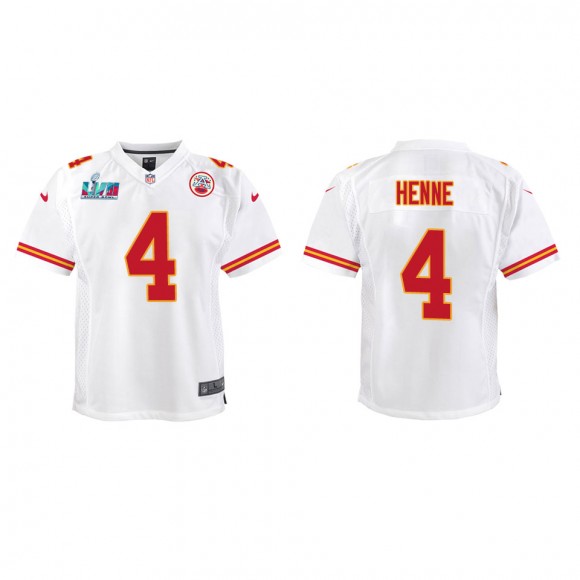 Chad Henne Youth Kansas City Chiefs Super Bowl LVII White Game Jersey