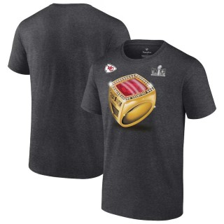 Chiefs Charcoal Super Bowl LVIII Champions Ring Season T-Shirt