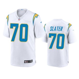 Los Angeles Chargers Rashawn Slater White 2021 NFL Draft Game Jersey