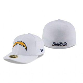 Los Angeles Chargers White Omaha Low Profile 59FIFTY Hat