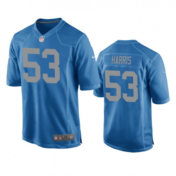 Detroit Lions Charles Harris Blue Throwback Game Jersey