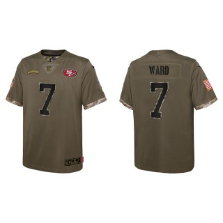 Charvarius Ward Youth San Francisco 49ers Olive 2022 Salute To Service Limited Jersey