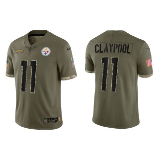 Chase Claypool Pittsburgh Steelers Olive 2022 Salute To Service Limited Jersey