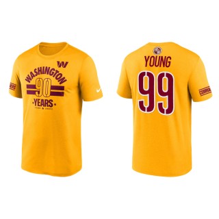 Chase Young Washington Commanders Gold 90th Anniversary Legend T-Shirt
