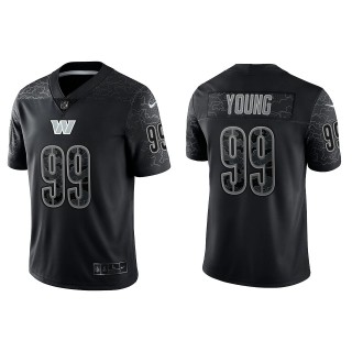 Chase Young Washington Commanders Black Reflective Limited Jersey