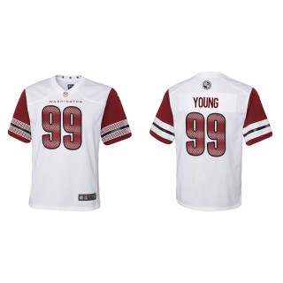Chase Young Youth Washington Commanders White Game Jersey