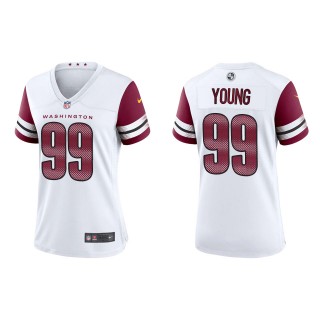 Chase Young Women's Washington Commanders White Game Jersey.psd